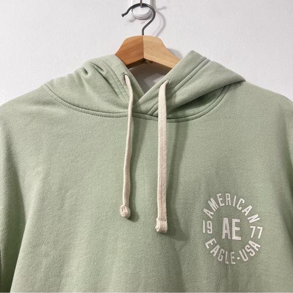 American Eagle Men’s Super Soft Fleece Hoodie XXL Mint Green Casual Streetwear - Picture 2 of 11